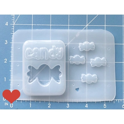 Kawaii Candy Box Shaker with Little Candies Handmade Plastic Mold