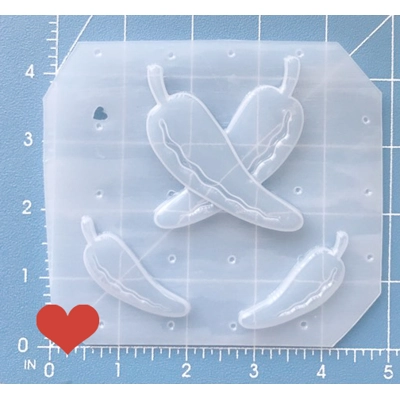 Lucy's Red Hot Peppers Pallet Handmade Plastic Mold