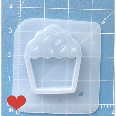 cute Cupcake with Sprinkles Shaker Handmade Plastic Mold