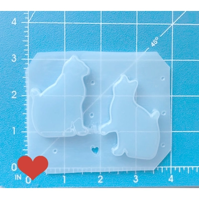 2 kitty blanks Handmade Plastic Mold