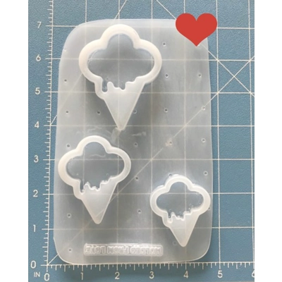Drippy Melty Ice Cream Cone Shaker Handmade Plastic mold Drippy Melty Ice Cream Cone Shaker Handmade Plastic mold