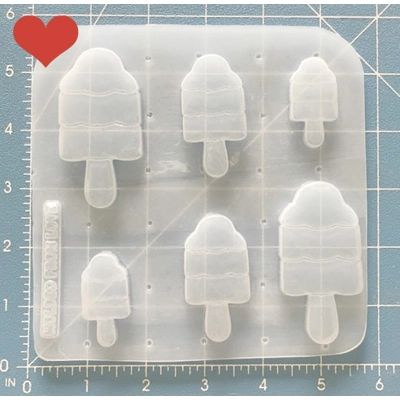 Set of 6 Red White and Blue "Bomb" Popsicles Handmade Plastic Mold Set of 6 Red White and Blue "Bomb" Popsicles Handmade Plastic Mold