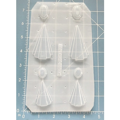 Retro Layered Wedge Long Dangles Handmade Plastic Mold