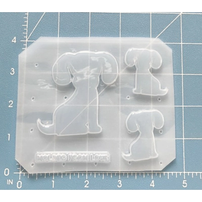 Cute Little Puppy and 2 small Handmade Plastic Mold