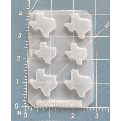 6 small size State of Texas Shapes handmade Plastic Mold