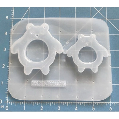 Kawaii Bear Open Shaker Handmade Plastic Mold