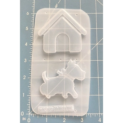 Retro Scottie Dog and Dog House Handmade Plastic mold
