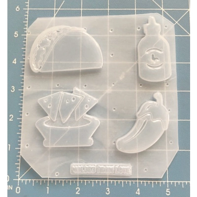 4 Cavity Mexican Food Pallet Handmade Plastic Mold