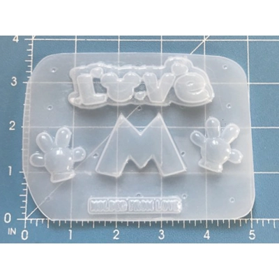 Mouse Love Handmade Plastic Mold