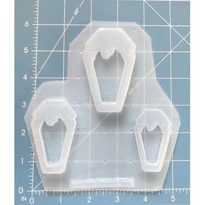 Frosted Coffin Shakers Chose Your size Handmade Plastic Mold Frosted Coffin Shakers Chose Your size Handmade Plastic Mold