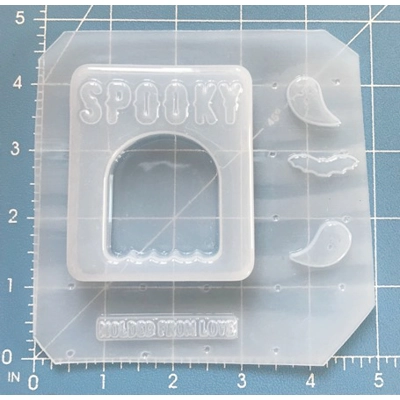 Spooky Box Shaker with ghosts handmade Plastic Mold Spooky Box Shaker with ghosts handmade Plastic Mold