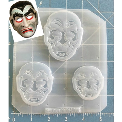Retro Horror Dracula Halloween Mask Handmade Plastic Mold Retro Horror Dracula Halloween Mask Handmade Plastic Mold