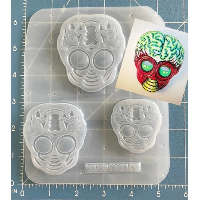 Retro Horror Space Alien Halloween Mask Handmade Plastic Mold Retro Horror Space Alien Halloween Mask Handmade Plastic Mold