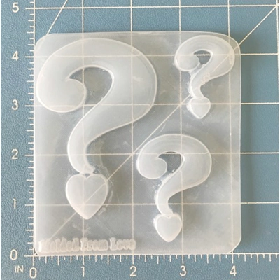Heart Question Mark Symbols Handmade Plastic mold