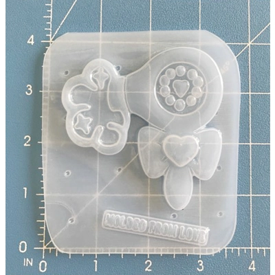 Kawaii Blowdryer with Bow Handmade Plastic mold