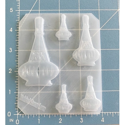 5 detailed Genie Bottles Handmade Plastic mold