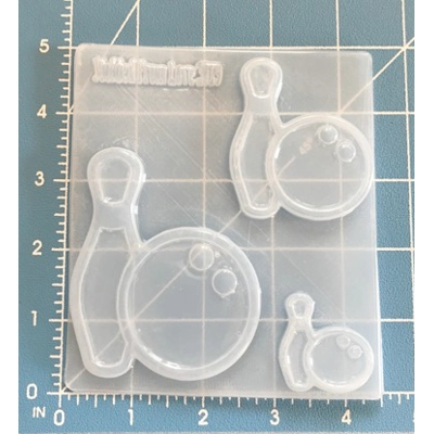 Retro Bowling Pin and Ball Set of 3 Handmade Plastic mold Retro Bowling Pin and Ball Set of 3 Handmade Plastic mold