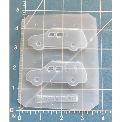 2 Creepy Hearses Handmade Plastic Mold 2 Creepy Hearses Handmade Plastic Mold