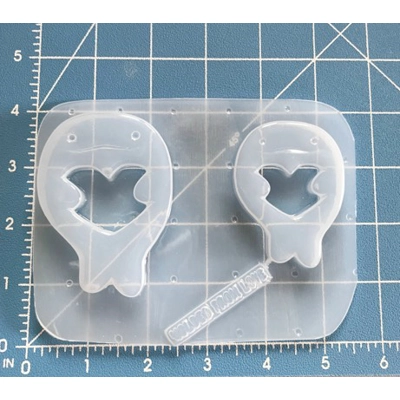 Kawaii Little Whale Guy with Heart Shaker Handmade Plastic Mold