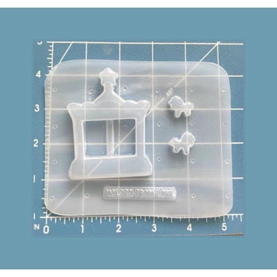 kawaii Carousel With Ponies Shaker handmade Plastic Mold kawaii Carousel With Ponies Shaker handmade Plastic Mold