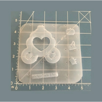 Princess Carriage Shaker Handmade Plastic Mold