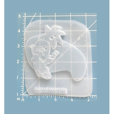 Retro Hula Girl Brooch Handmade Plastic Mold Retro Hula Girl Brooch Handmade Plastic Mold