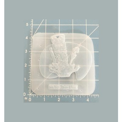 Retro Totem Tiki Brooch Handmade Plastic Mold Retro Totem Tiki Brooch Handmade Plastic Mold