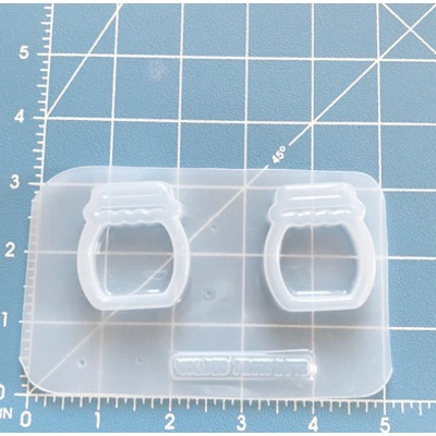 New Smaller Size Open Jam Jar Shakers Set of 2 Handmade Plastic Mold New Smaller Size Open Jam Jar Shakers Set of 2 Handmade Plastic Mold