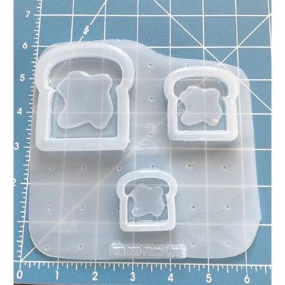 Kawaii Toast and Jam Shakers Handmade Plastic Mold Kawaii Toast and Jam Shakers Handmade Plastic Mold