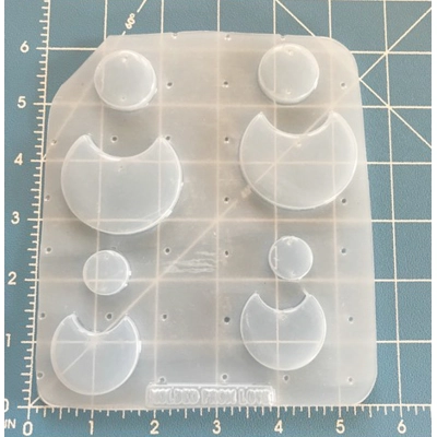 New Retro Half Moon Dangles 2 sets Handmade Plastic Mold