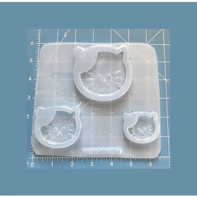 Kawaii Upset Kitty Head Shaker handmade Plastic Mold Kawaii Upset Kitty Head Shaker handmade Plastic Mold