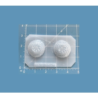 2 Detailed Carved Retro Lucite Domes handmade Plastic Mold 2 Detailed Carved Retro Lucite Domes handmade Plastic Mold