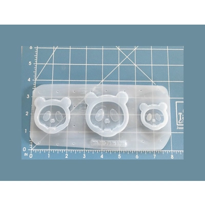Skele-Bear Head Shakers Handmade Plastic Resin Mold Skele-Bear Head Shakers Handmade Plastic Resin Mold