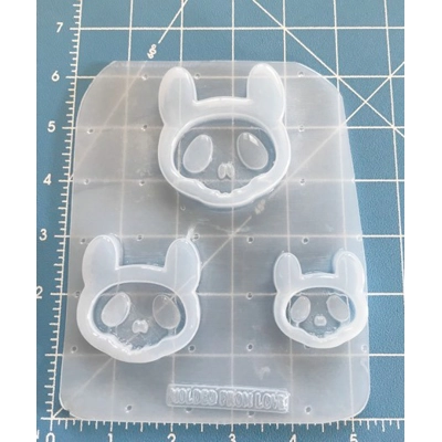 Skele-Bunny Head Shakers Handmade Plastic Resin Mold