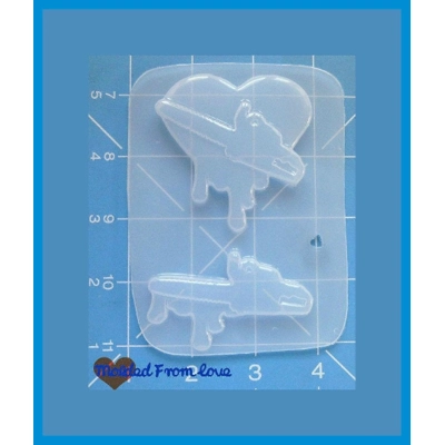 Drippy Chainsaw Heart and Drippy Chainsaw Handmade Plastic Mold Drippy Chainsaw Heart and Drippy Chainsaw Handmade Plastic Mold