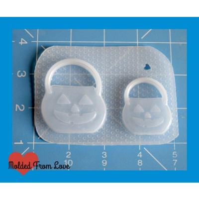 Pumpkin Treat bags set of 2 handmade plastic mold Pumpkin Treat bags set of 2 handmade plastic mold