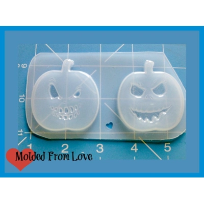 2 Horror movie Pumpkin Faces Handmade Plastic Mold Set 1 2 Horror movie Pumpkin Faces Handmade Plastic Mold Set 1