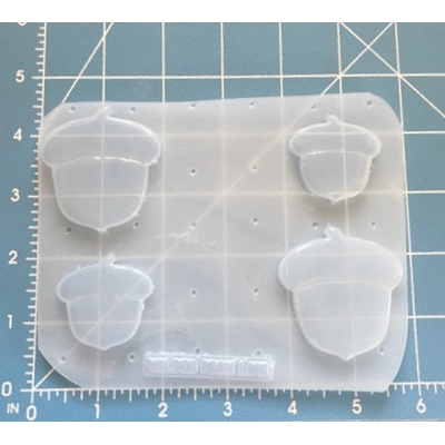 4 Left and Right Acorn Nut Shapes Handmade Plastic Mold 4 Left and Right Acorn Nut Shapes Handmade Plastic Mold