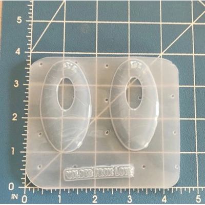 RETRO Long "Carmella" Earrings with Details Handmade Plastic Mold RETRO Long "Carmella" Earrings with Details Handmade Plastic Mold