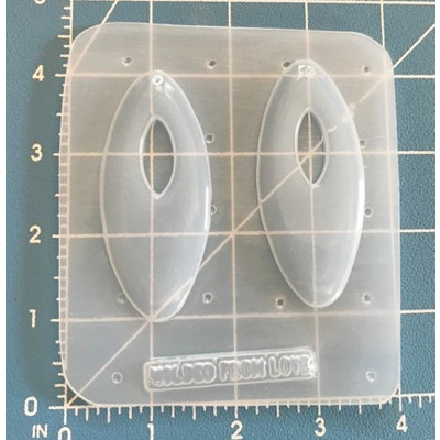 RETRO Long "Maria" Earrings with Details Handmade Plastic Mold RETRO Long "Maria" Earrings with Details Handmade Plastic Mold