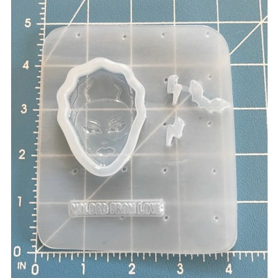 Retro Horror Movie Monster Shakers Series Bride Of Frankenstein Handmade Plastic Mold Retro Horror Movie Monster Shakers Series Bride Of Frankenstein Handmade Plastic Mold