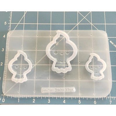 Kawaii Pointy Top Ghost Shakers Handmade Plastic Mold