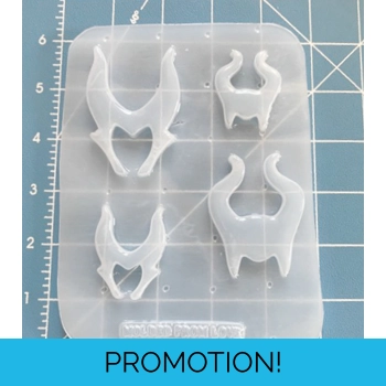 4 Cavity Maleficent Horns Ha..