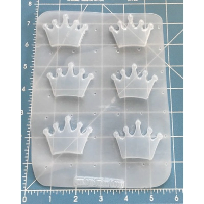 6 cavity Princess Crowns Handmade Plastic Mold