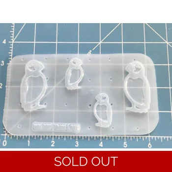 4 Puffin Birds Han..
