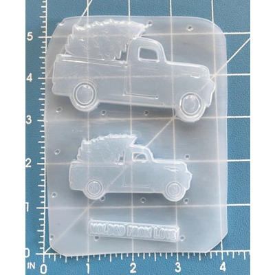 Retro/Vintage Pickup Truck with Tree Handmade Plastic Resin Mold Retro/Vintage Pickup Truck with Tree Handmade Plastic Resin Mold