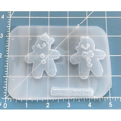 Small Size Bitten Gingerbread Boy and Girl Handmade Plastic Mold