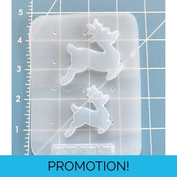 2 Prancing Reindeer Shapes h..