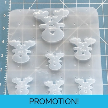 7 Cavity Kawaii Reindeer Hea..