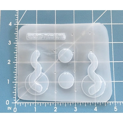 80s theme Earrings 4 Handmade Plastic Mold 80s theme Earrings 4 Handmade Plastic Mold